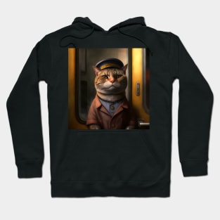 cat train conductor Hoodie